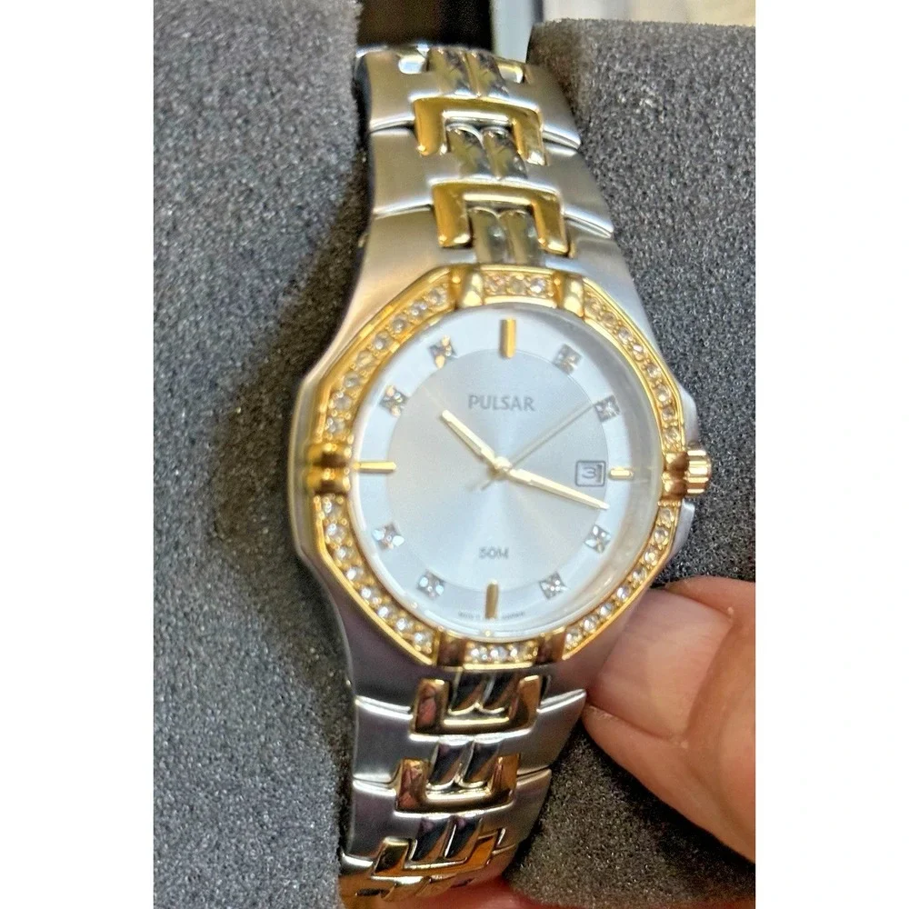 Pulsar Men's PXDA86 Sport Two-Tone‎ Stainless Steel Wristwatch EXC